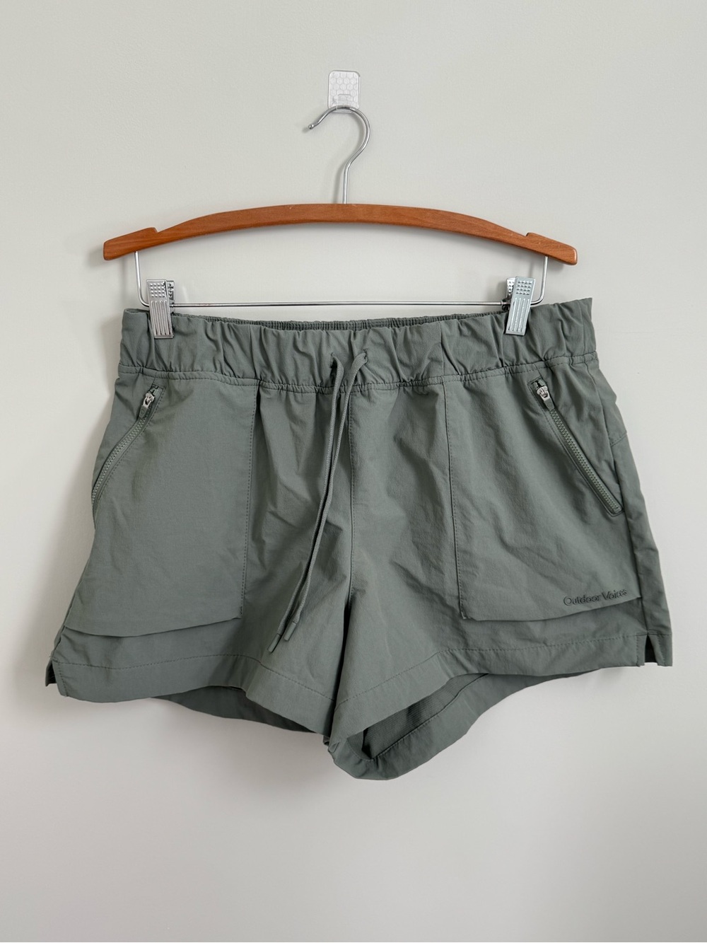 Outdoor Voices Sage Green Athletic Drawstring Shorts